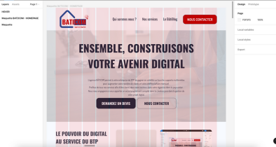 creation de maquette de site web avec figma